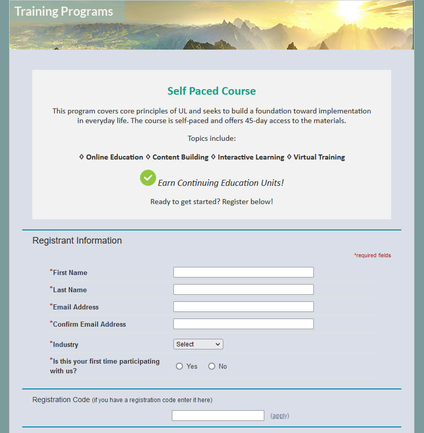 screenshot of iCohere Unified Learning System